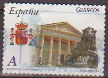 España 2010 4524 Sello º Banderas y Mapas Autonomias Fachada Congreso Diputados Timbre Espagne Spain Spagna